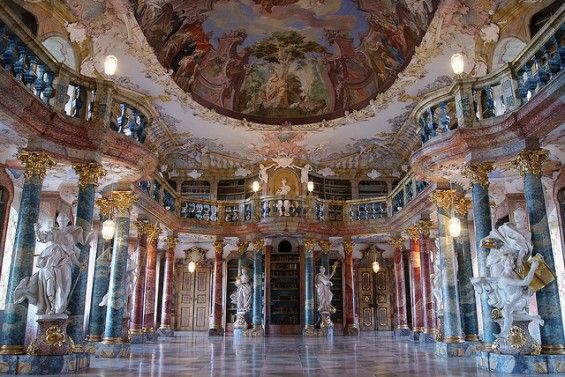 Wiblingen Manastırı Kütüphanesi - Almanya